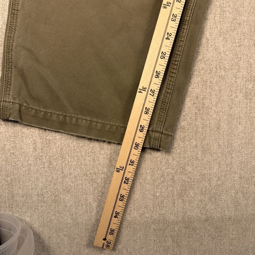Vtg Dockers Khakis Carpenter Pants‎ Mens 38 X 32 Olive Utility Canvas Belt Loop